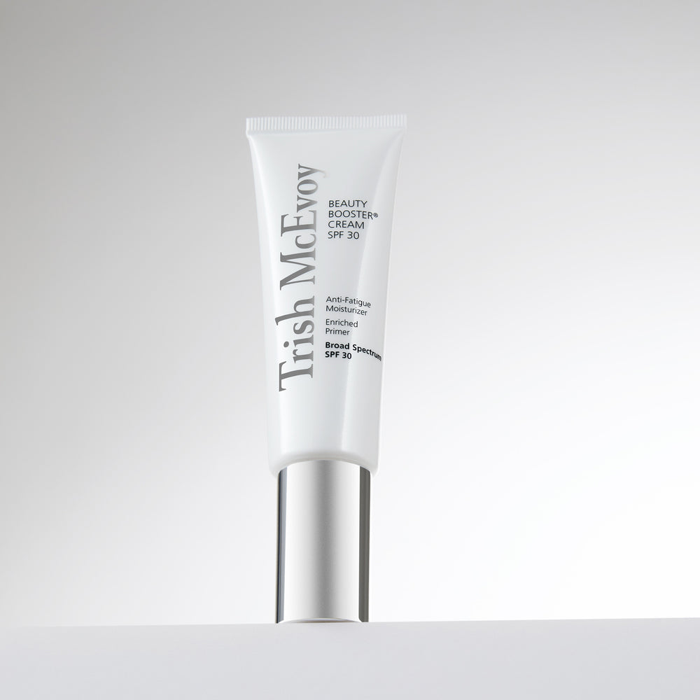 Trish McEvoy Beauty Booster Cream SPF 30 on a light gray background