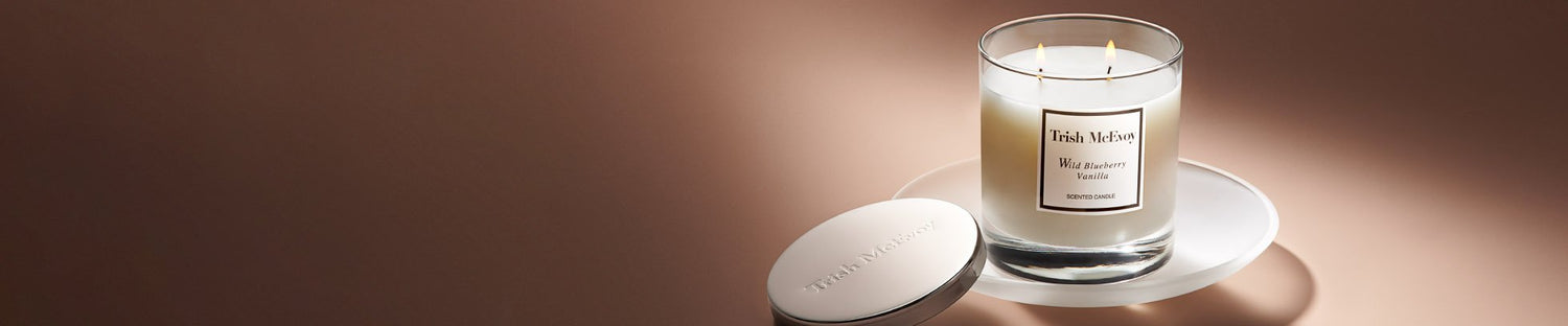 Trish's scented candles feature emotionally inspired aromas, perfect to improve your mood and enhance your surroundings. Shop Wild Blueberry Vanilla, 9 Oud, and more.