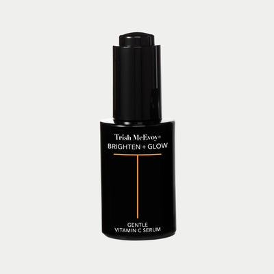 Trish McEvoy vit c serum bottle on a white background