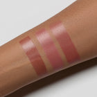 blush swatches on a person's arm with a neutral background