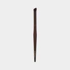 Makeup brush 23 define with brown handle and black bristle head on a white background