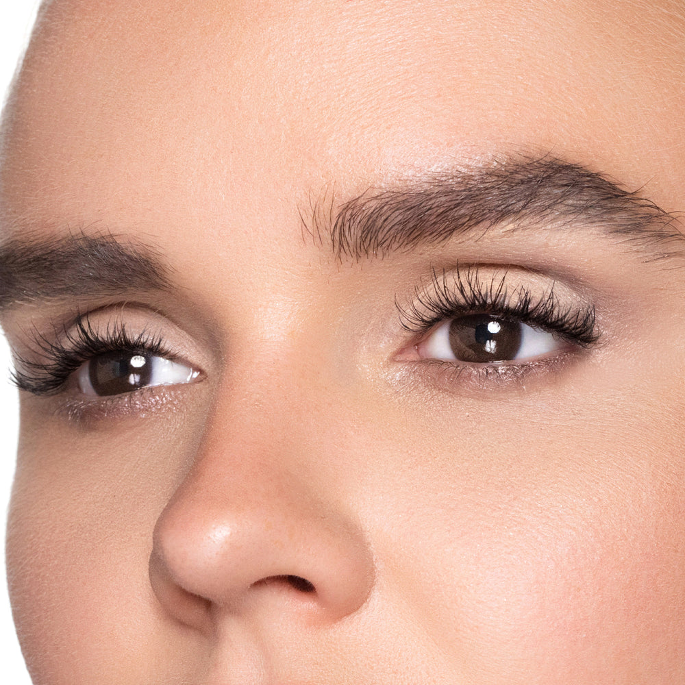 Close-up of a person's eyes with color bone eyeshadow