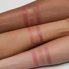 blush swatches on a person's arm