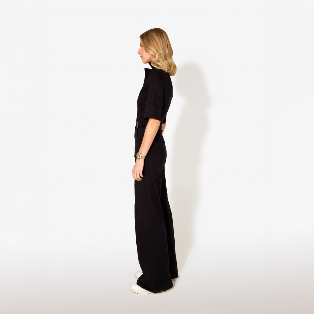 Cassandra The Flared Jumpsuit in Blackest