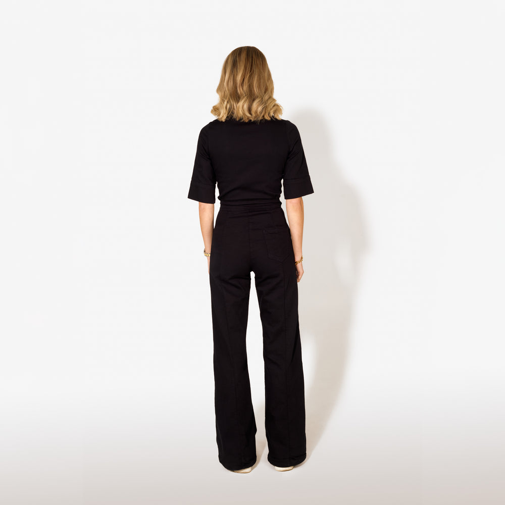Cassandra The Flared Jumpsuit in Blackest