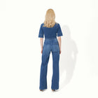 Cassandra The Flared Jumpsuit in Fawcett Blue